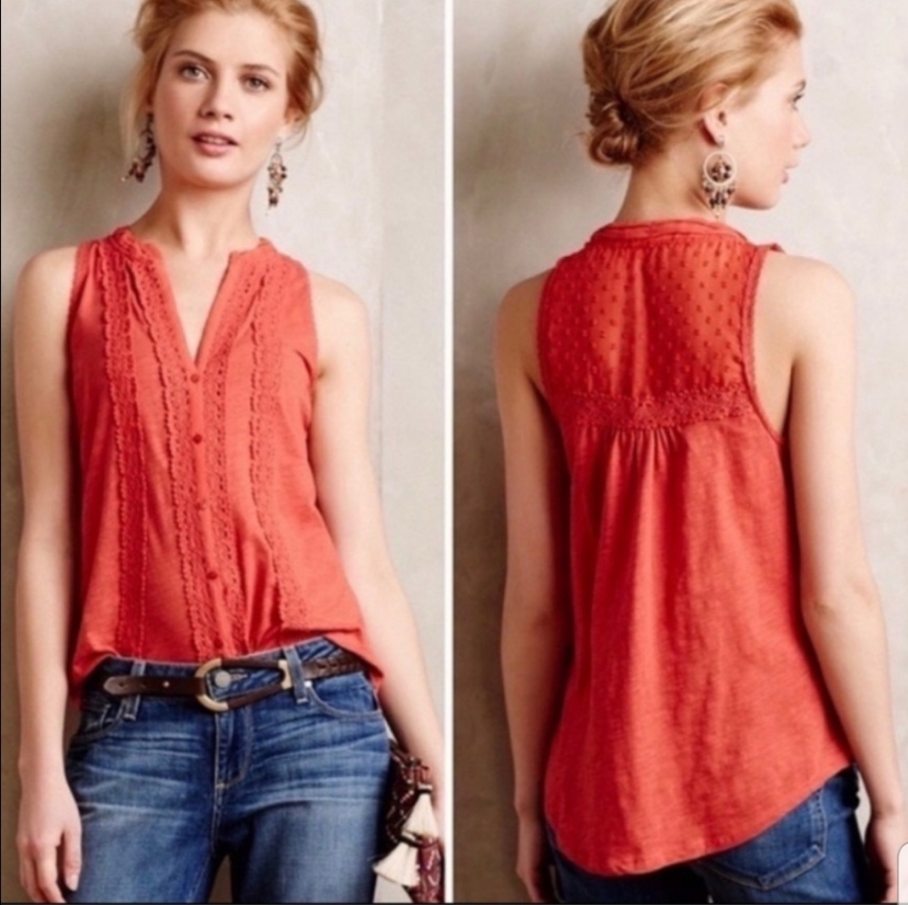 Anthro Meadow Rue Jenson top size XS